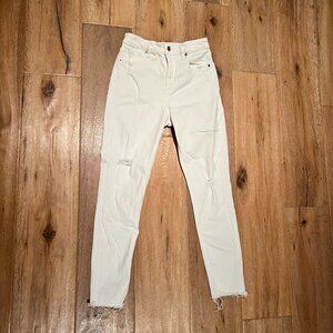 Lucky Brand Ankle Cheville Bridgette Skinny Jeans Crisp White Like New!